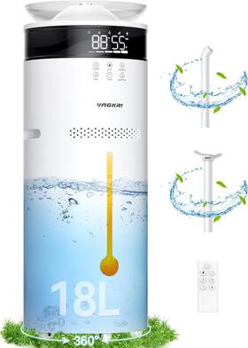 Va-hm05 Vagkri Humidifiers For Large Room 18l Ultrasonic Cool Mist Humidifier White