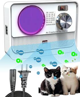 Vedawind 445027035018 3-in-1 Ionic Air Purifier Cat Litter Deodorizer Freshener For Home With Oz
