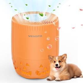 Mb-046 Vendfo Air Purifier For Home Cleaner With Pumpkin Light Design 3 Fan Speeds Qu