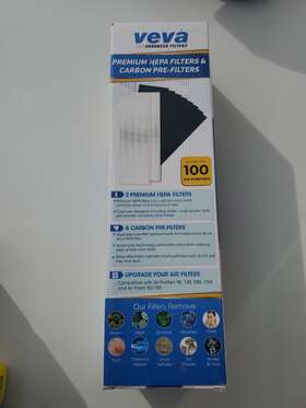 Ax100-2 Veva - 2 Hepa Filters 8 Pre-filters For 100 Purifier