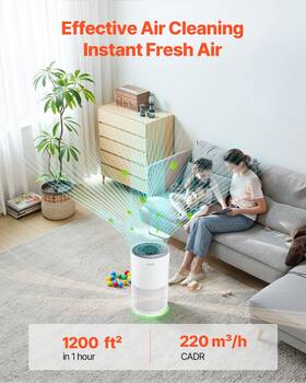 Vevor 197988843139 1200 Ft /h Air Purifier H13 Hepa Smart For Home And Office