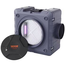 Vevor 711181958966 Air Scrubber With 3-stage Filtration 96 Sq. Ft. Hepa - Type In Gray