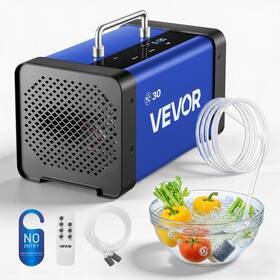 Vevor Hs-b03-us 30000mg/h Ozone Generator Machine Dual Hose For Car Pet Odor 2700 Sq.ft