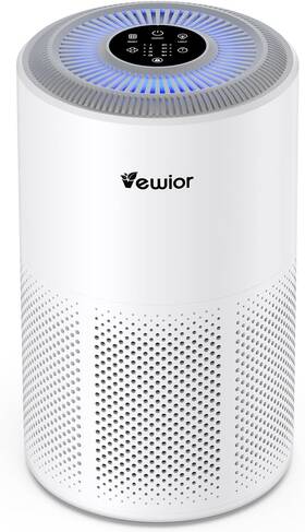 D10n Vewior H13 True Hepa Air Purifier For Bedroom With Night Light Sleep Mode Timer