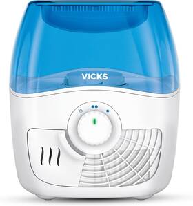 Vev400 Vicks Filtered Cool Mist Humidifier Medium Room 1.1 Gallon Tank White Blue
