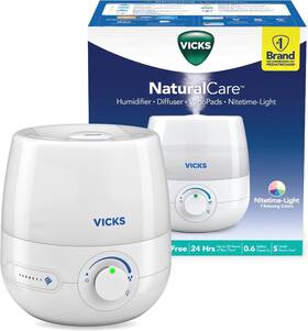 Vul530 Vicks Naturalcare Cool Mist Ultrasonic Humidifier White