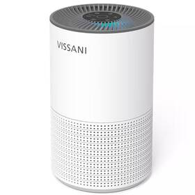 Vissani 445017441461 Air Purifier Hepa Filter Small Room 130 Sq Ft White Dust Smoke Pollen Odor