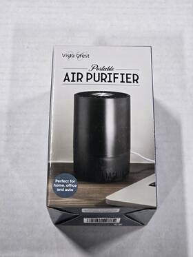 Nv08098 Vista Crest Portable Air Purifier Black 5 Inch X 3.2 Car Home Office