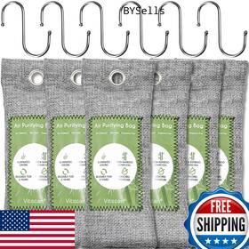 B082k9b3pl Vitscan 6-pack Bamboo Charcoal Air Purifying Bags Odor Absorber - Natural And Reusable