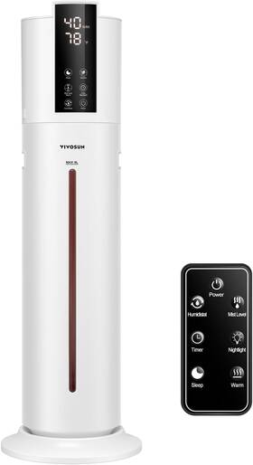 Hd-0002 Vivosun 9l Air Humidifier 2-in-1 Top Fill Cool And Warm Mist White
