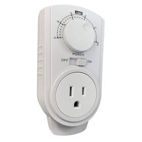 Wexstar 744110045604 Plug In Thermostat For Portable Heaters And Air Conditioners With Analog Control