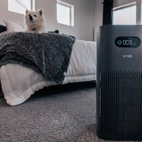 Wyze 810083470993 Smart Air Purifier Hepa Filtration Black