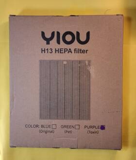P1802 Yiou 750911398436 3-in-1 True H13 Hepa Purple Filter For Air Purifier