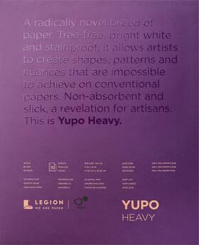 Yhp11x14 Yupo Paper Heavy Pads 11 Inch X14 10 Sheets/pkg-white 144lb