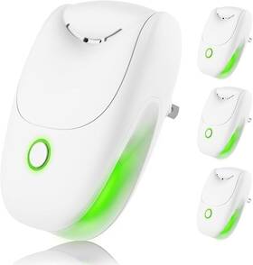 Zennithon 717944284051 Plug In Air Ionizers 4 Pack Two-speed Quiet Negative Ion Purifier Mini