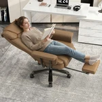 Big And Tall Office Chair Reclin With Footrest High Back Desk 400LBS Brown. Fixed Price $209.99.