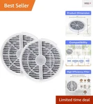 True Hepa Activated Carbon Filters For Air Purifiers - 2 Pack, Odor Eliminators. Fixed Price $24.99.