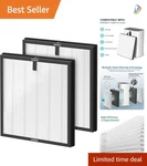 Enhanced HY4866 Hepa Filters With Activated Carbon For Morento Purifiers, 2 Pack. Fixed Price $36.09.