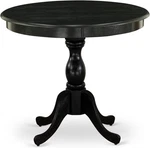 Amt-abk-tp Antique Dining Table Round Wooden Top With Pedestal Base, 3. Fixed Price $274.03.