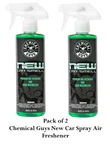 Chemical Guys New Car Smell Scent Air Freshener & Odour Eliminator 16OZ (2 Pack). Fixed Price $17.49.