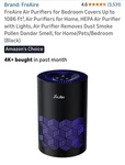 Freaire Purifiers For Bdrm Hepa Rgb Lights Works. Fixed Price $33.00.