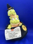 Large Hallmark Halloween Antimated Singing Frogs Decor Figurine Musical Toads. Fixed Price $24.50.