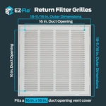 Ez-flo Return Air Filter Grille 16X16 Steel Vent Cover Wall Ceiling White. Fixed Price $34.95.