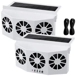 Solar Car Exhaust 3 Fans Window Air Vent 4500 Rpm 2 Pack Cooling. Fixed Price $58.57.