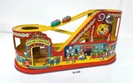 Vintage - 1950 J. Chein Tin Mechanical Windup Roller Coaster Toy. Fixed Price $199.99.
