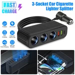 120W 3-SOCKET Car Cigarette Lighter Splitter Adapter QC3.0/USB3.1A/PD Ports 12V. Fixed Price $10.43.
