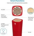 Imunsen M-003R Portable Hepa Air Purifier With H13 True Filter Red. Fixed Price $59.21.