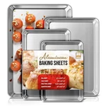 Aluminum Baking Set, 4 Pack Cookie Sheets, Warp & Rust Resistant, Nonstick. Fixed Price $47.45.