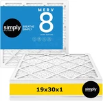 Simply Filters 19X30X1 Merv 8, Mpr 600, Furnace Hvac Air. Fixed Price $35.99.
