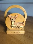 Vintage Light Wood Mcm Napkin Holder Fawn Deer Lake Placid, Ny. Fixed Price $23.99.