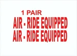 Air Ride Equipped Tractor Trailer Trucks Die Cut Decal Red 3.0"X 12.5" P750. Fixed Price $8.99.