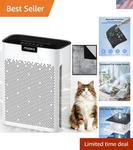 Touch Control Hepa Air Purifier With Child Lock & Adjustable Fan - 2200 Ft. Fixed Price $124.79.