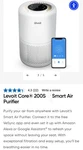 Levoit True Hepa Air Purifier For Home - White (CORE200S). Fixed Price $30.00.