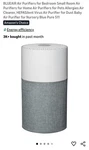 Blueair Pure 511 Hepasilent Purifier, 180 Sq Ft, Dust, Allergens. Fixed Price $85.00.
