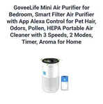 Goveelife Mini Air Purifier For Bedroom, Hepa Smart Filter With Appn 376 Sq Ft. Fixed Price $32.00.