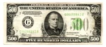 Fr. 2201-G $500 1934 Light Green Seal Federal Reserve Note.. Fixed Price $2438.00.