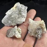 Lot Of 3 Carbon Inclusion Quartz Crystals Hamilton Hill Arkansas. Fixed Price $19.50.