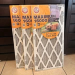 12X24X1 Arm & Hammer Maximum 16000 Allergen Odor Air Filters (merv 11) (3-PACK). Fixed Price $40.00.