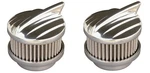 Pair Polished Aero 2 Barrel Cleaners - Show Quality 94, 97, & 98 Carbs. Fixed Price $369.90.
