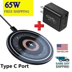 65W Fast Wireless Charger Mat Charging Pad For Iphone 17 16 15 14 13 Air Pro Max. Fixed Price $11.99.