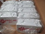 Lot Of Ability One 49CL05 10 Person First Aid Kits In Metal Box Wall Hanger. Fixed Price $100.00.