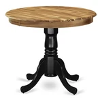 East West Furniture Antique Round Acacia Wood Dining Table Natural/black. Fixed Price $217.65.