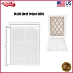 14 In X 20 Steel Return Air Filter Grille Vent Cover Hvac Register. Fixed Price $25.50.