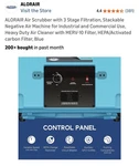 Air Scrubber With 3 Stage Filtration, Stackable Negative Machine For Indu.... Fixed Price $250.00.