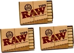 Raw Natural Unrefined Pre-rolled Filter Tips 21 Count Pack Of 3. Fixed Price $9.99.