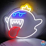 Josebru Neon Sign King Boo The Ghost Face Led Light Mario Lamp Acrylic. Fixed Price $58.99.